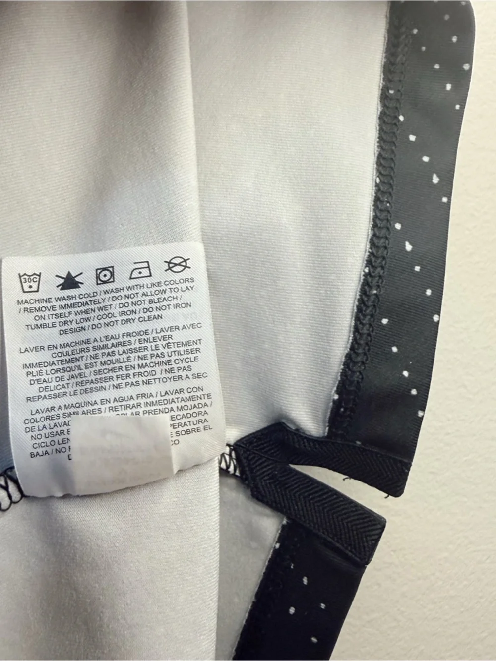 Nike Dri-FIT Women's Athletic Polo Tank - Black with White Dot Print Medium - Picture 4 of 6
